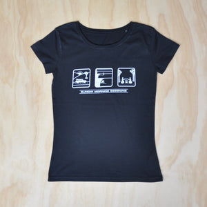 Womens Surf T-shirt - Black