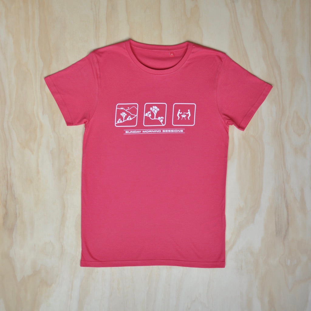 Mens Mountain Bike T-shirt - Tea Berry