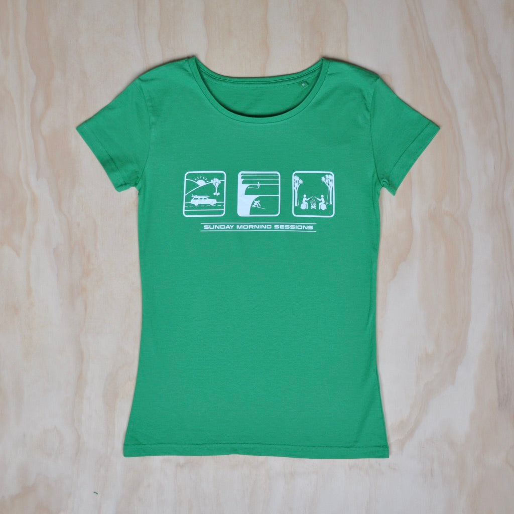 Womens Surf T-shirt - Green